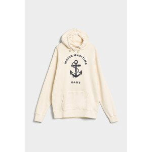 MIKINA GANT D2. MARITIME HOODIE bílá M