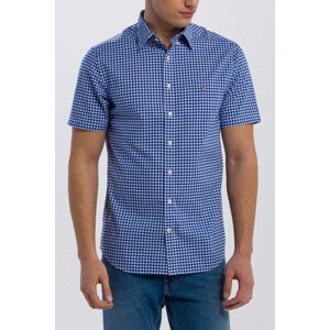 KOŠILE GANT REG BROADCLOTH GINGHAM SS BD modrá XL