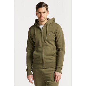 MIKINA GANT D1. THE ORIGINAL FULL ZIP HOODIE zelená S