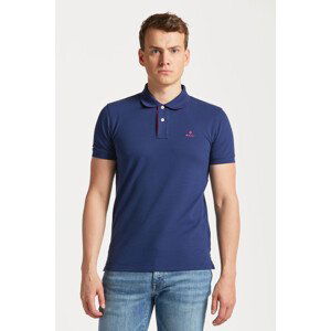 POLOKOŠILE GANT CONTRAST COLLAR PIQUE SS RUGGER modrá M