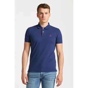 POLOKOŠILE GANT CONTRAST COLLAR PIQUE SS RUGGER modrá XL