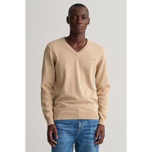 SVETR GANT CLASSIC COTTON V-NECK oranžová XXL