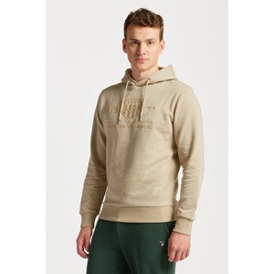 MIKINA GANT REG TONAL SHIELD HOODIE hnědá XS