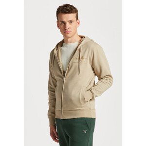 MIKINA GANT REG TONAL SHIELD FULL ZIP HOODIE hnědá XXXL