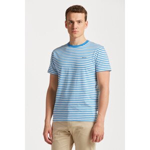 TRIČKO GANT STRIPED T-SHIRT modrá S