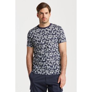 TRIČKO GANT FLORAL PRINT T-SHIRT modrá S