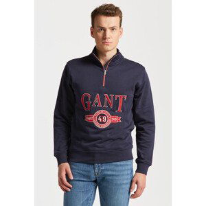 MIKINA GANT RETRO CREST HALFZIP modrá L