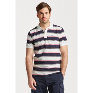 POLOKOŠILE GANT MULTI STRIPE SS PIQUE bílá XL