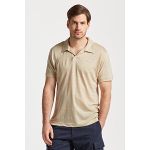 POLOKOŠILE GANT LINEN SOLID SS POLO hnědá L