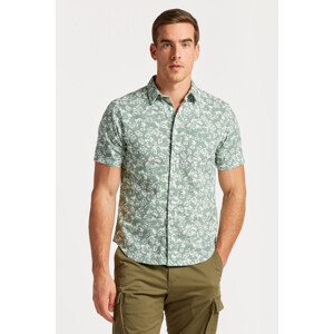 KOŠILE GANT REG FLORAL COTTON LINEN SS SHIRT zelená XXXL