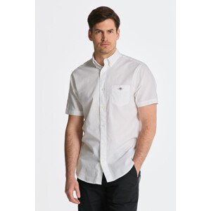 KOŠILE GANT REG COTTON LINEN SS SHIRT bílá S