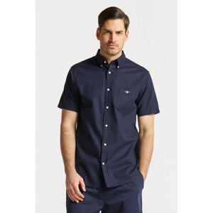 KOŠILE GANT REG COTTON LINEN SS SHIRT modrá L