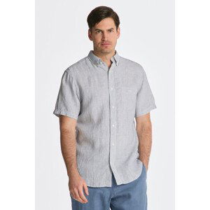 KOŠILE GANT REG LINEN STRIPE SS SHIRT bílá XXXL