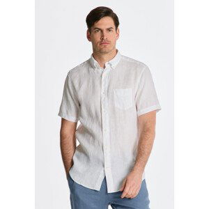 KOŠILE GANT REG LINEN SS SHIRT bílá XL