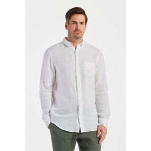 KOŠILE GANT REG LINEN SHIRT bílá L