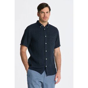 KOŠILE GANT REG UT GMNT DYED LINEN SS SHIRT modrá L