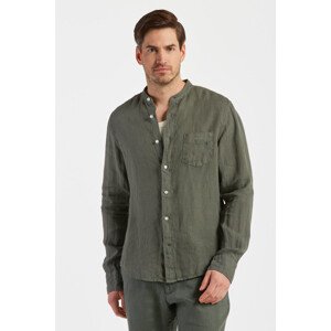 KOŠILE GANT REG UT GMNT DYED LINEN BAND SHIRT zelená L