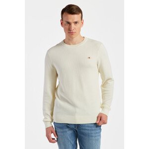 SVETR GANT COTTON TEXTURE C-NECK bílá XXL