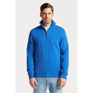 SVETR GANT COTTON FLAMME HALFZIP modrá M