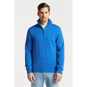 SVETR GANT COTTON FLAMME HALFZIP modrá L