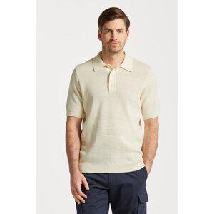 SVETR GANT COTTON TEXTURE POLO SS bílá M