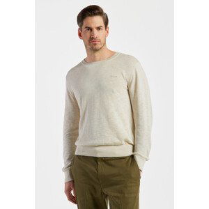 SVETR GANT COTTON LINEN C-NECK bílá M