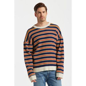 SVETR GANT MULTI STRIPE C-NECK modrá L