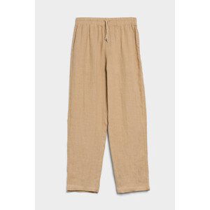 KALHOTY GANT RELAXED LINEN PANTS hnědá 158/164