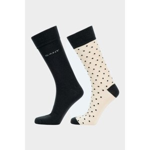 PONOŽKY GANT SOLID AND DOT SOCKS 2-PACK bílá 40/42