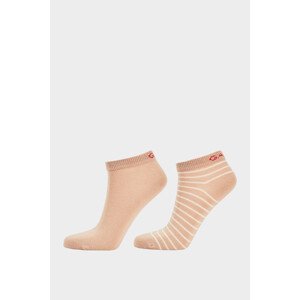 PONOŽKY GANT BRETON STRIPE ANKLE SOCKS 2-PACK hnědá 39/41