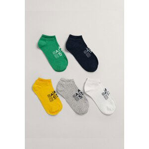 PONOŽKY GANT SNEAKER SOCKS 5-PACK zelená 34/36