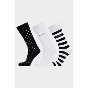 PONOŽKY 3-PACK GANT STRIPE AND DOT SOCKS 3-PACK bílá 40/42