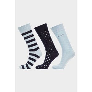 PONOŽKY 3-PACK GANT STRIPE AND DOT SOCKS 3-PACK modrá 40/42