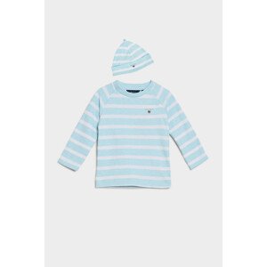 DĚTSKÝ SET GANT STRIPED TOP AND BEANIE modrá 68