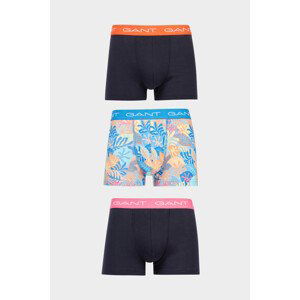 SPODNÍ PRÁDLO GANT TROPICAL PRINT TRUNK 3-PACK modrá M