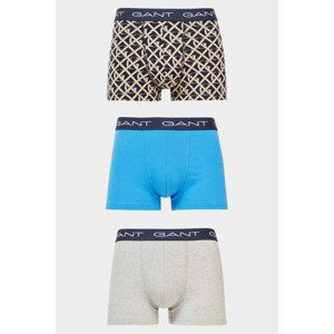 SPODNÍ PRÁDLO GANT MONOGRAM G PRINT TRUNK 3-PACK modrá XL