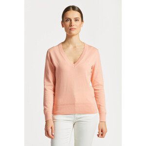 SVETR GANT LIGHT COTTON V-NECK oranžová L