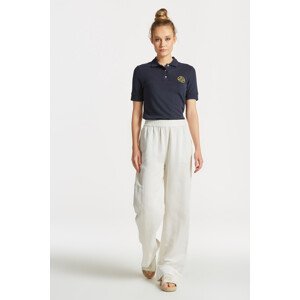 KALHOTY GANT LINEN VISCOSE PULL-ON PANTS bílá 36