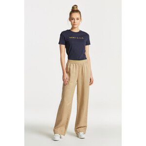 KALHOTY GANT LINEN VISCOSE PULL-ON PANTS hnědá 36