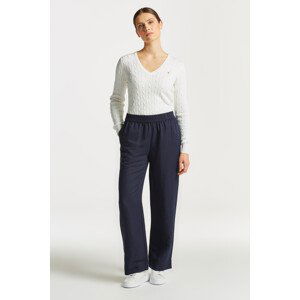 KALHOTY GANT LINEN VISCOSE PULL-ON PANTS modrá 34