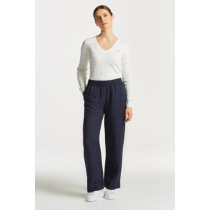 KALHOTY GANT LINEN VISCOSE PULL-ON PANTS modrá 38