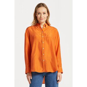 KOŠILE GANT RELAXED SILK SHIRT oranžová 34