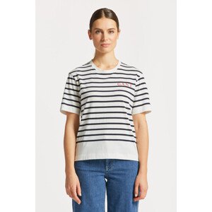 TRIČKO GANT LOGO STRIPED SS T-SHIRT modrá XS