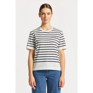 TRIČKO GANT LOGO STRIPED SS T-SHIRT modrá M