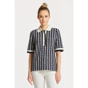 POLOKOŠILE GANT CHAIN JACQUARD SS POLO modrá L