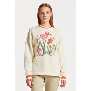 MIKINA GANT IRIS PRINT C-NECK SWEAT bílá L