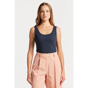 TOP GANT SLIM RIBBED TANK TOP modrá S