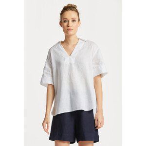 KOŠILE GANT REL POP OVER LINEN SS SHIRT bílá 32