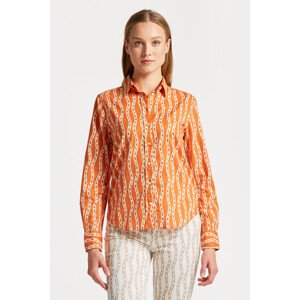 KOŠILE GANT REG CHAIN PRINT COTTON VOILE SHIRT oranžová 32