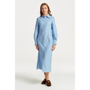 ŠATY GANT REG STRIPE MAXI SHIRT DRESS modrá 36